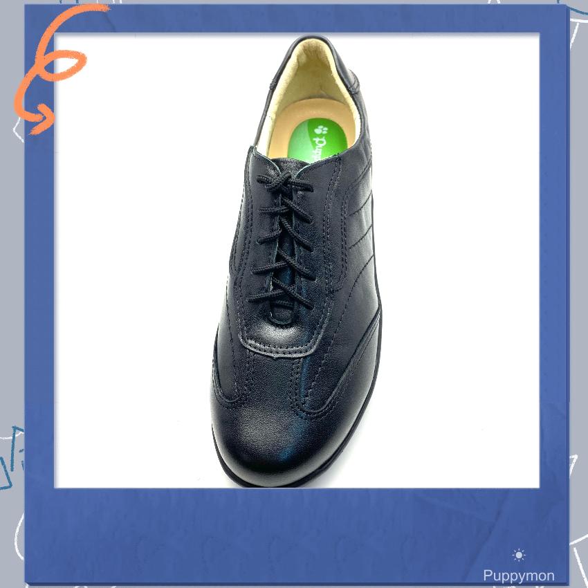 PUPPY MON Women's soft leather uniform shoes (with anti-slip rubber particles on the sole)