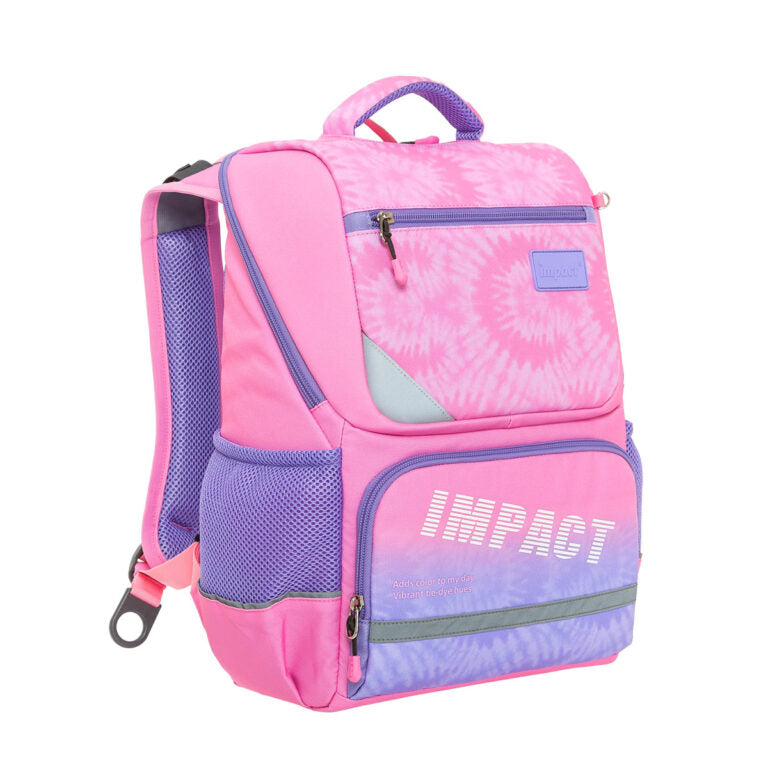 【IMPACT】怡寶紮染風成長型護脊書包-粉紅