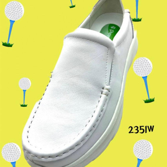 PUPPY MON Women's White Nurse Shoes - Easy On/Off