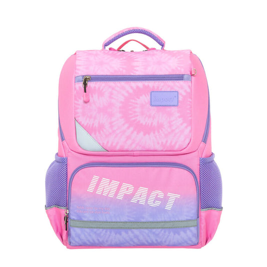 【IMPACT】怡寶紮染風成長型護脊書包-粉紅