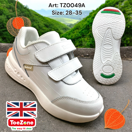 British children's clothing brand "ToeZone" white sneakers