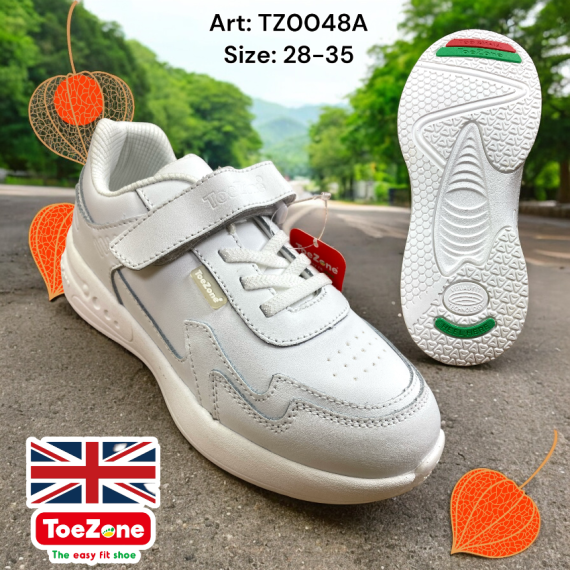 British children's clothing brand "ToeZone" white sneakers