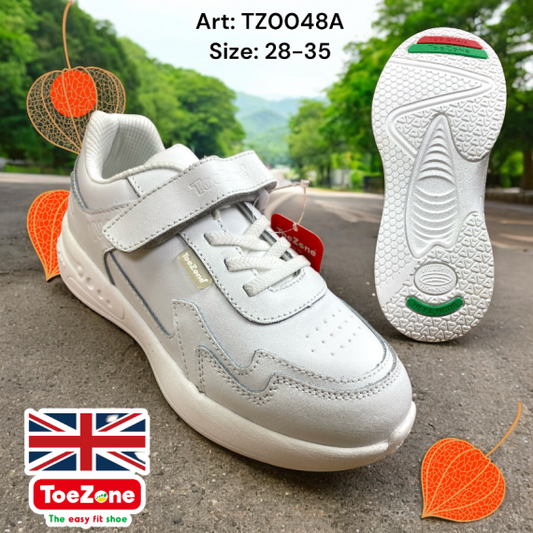 British children's clothing brand "ToeZone" white sneakers